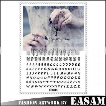 Fashion letters temporary tattoo sticker/Waterproof body tattoo