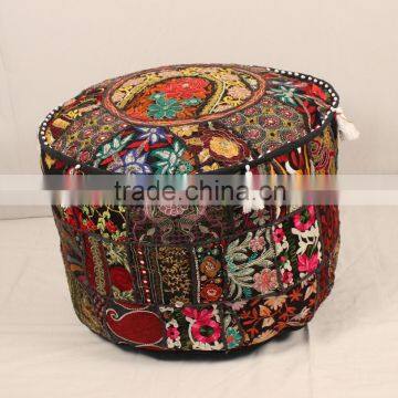 Pouffe Pouf Covers Vintage Patchwork Embroidered Pouffe Otttoman Boho Decor Home Decor photo-2