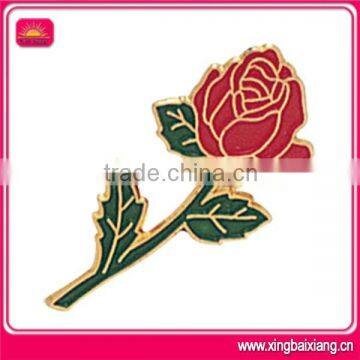 Hot sell custom flower lapel pin, flower rose pin badge