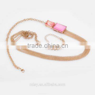 Beautiful Women Chain Copper Color Pearl Ornament Aluminum Chains Brightness F1-80037 photo-3