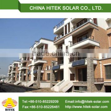 Balcony wall construction and integration solar parabolic power system