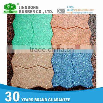 Anti Slip Rubber Interlocking floor tile sample board