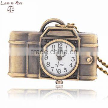 wholesale digital camera pocket watch necklace with chain in gift box