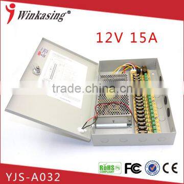 Manufacture 12V 15A psu box 18CH shunt filtering switch power supply box YJS-A032