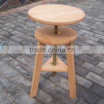 Artist adjustable wooden stool