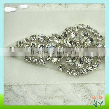 Hot Sell Rhinestone Sash Applique for Bridal photo-3