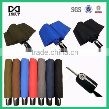 Cheap high quality full automatic promotional 3 folding auto open and close umbrella