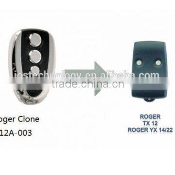 Roger remote ,Roger garage door remote ,Roger transmitter ,Roger radio control ,Roger rolling door remote ,Roger swimming door