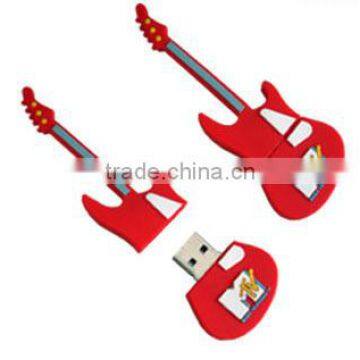 Chistmas gift OEM/ODM available Fantastic price alibaba gadget customized logo for pvc usb in guitar shape