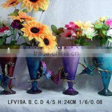 metal flower vase