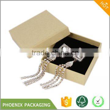 natural brown kraft paper box jewelry box customized logos availalbe