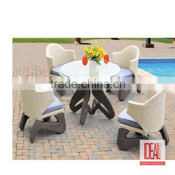 Cheap 100% Handmade Patio Rattan Wicker Table and Chair