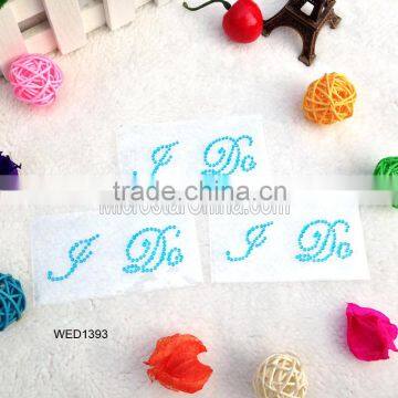 acrylic rhinestone Wedding Shoe Stickers I DO sticker for shoe,I DO shoe sticker,high quality rhinestone Wedding Stickers