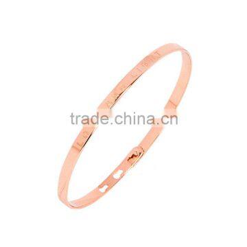 Memories Bangles With Customize Design Word 'LOVE AND LIGHT' With 4mm/7mm Width photo-2