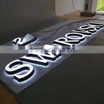 Custom acrylic led shop front epoxy resin shop signs led shop signs