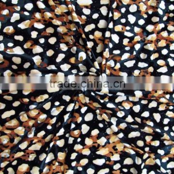 70% nylon 20% polyester 10% spandex printed velvet fabric