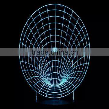 3D Optical Illusion Trumpet Horn Night Lamp Night Light 10 Colorful LEDs Ultra-thin Acrylic Light Panel AA Battery or DC 5V photo-2