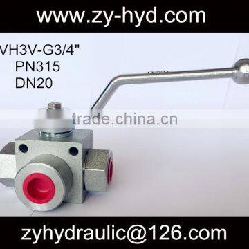 Inteva type DN20 VH3V series 3/4 bsp high pressure ball valve 7250psi