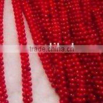 8x4mm bone cross oil dyed coral beads