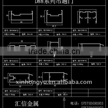 aluminium door profile D88