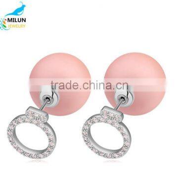 Wholesale Jewelry Fashion High quality Copper plated pearl Stud Earring