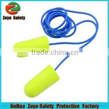 Trade Assurance Over $32000 CE Approved Plastic Cord Noise Reduction Soundproof Soft PU Foam Material Ear Plugs