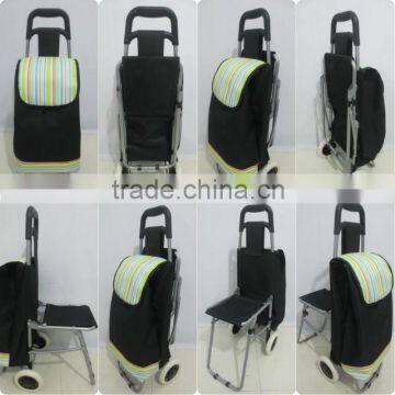 600d polyester shopping trolley bag with chair