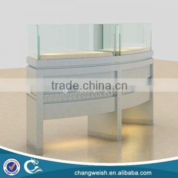 Fashion white retail shop checkout counters wooden cashier desk for sale