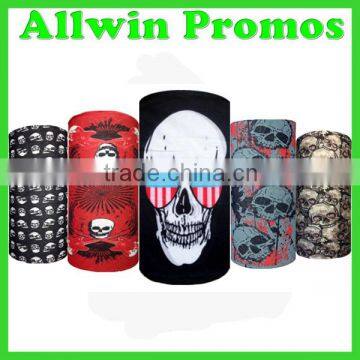 Black Headwear Ployeater Seamless Bandana Skull