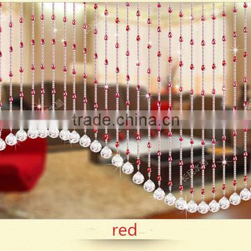 crystal glass Eco-friendly beads curtain for hotel store shop coffee or home decoration hanging door beads curtain