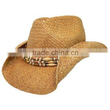 New product cowboy raffia starw kint hat