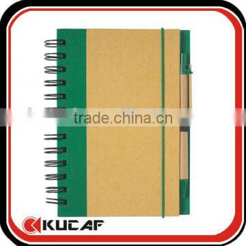 Green Recycle Kraft Notebook With Pen