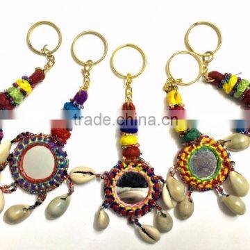 Wholesale Lot of Banjara boho Tribal Vintage look mirror beads Key Chain