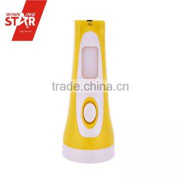 Plastic led electric charging flashlight rechargeable torch 1W+5SMD rechargeable led torch light