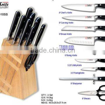 10Pcs Plastic Handle Kitchen Knives Set Butterfly Kitchen Set
