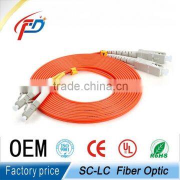 single mode duplex SC-LC fiber optic cable connector