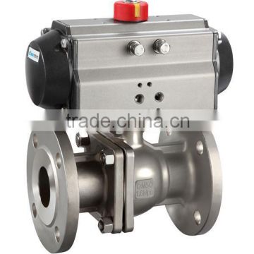 stainless steel Pneumatic flange ball valve