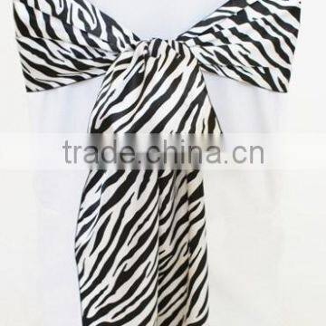 New Style Zebra Sashes for Wedding Hotel Decoration