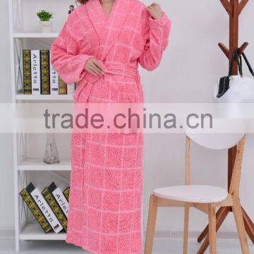 Whosale Bathrobe 100% Cotton woven rovig for women