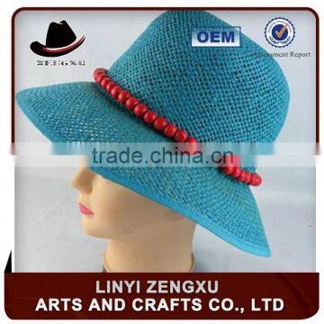Straw Knitted Outdoor Men Custom Bucket Hat Logo photo-3