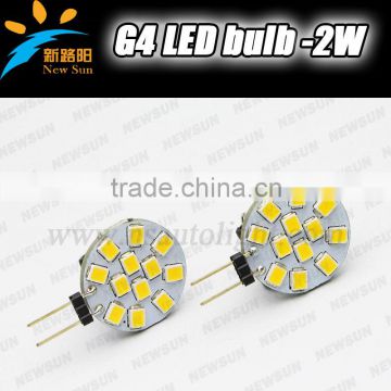 G4 led 12V 2W LED lamp 140LM 2700K high bright G4 led bulb