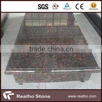 polished tan brown granite slab for sale