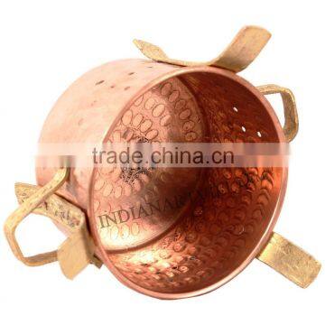 Handmade Copper Brass Food Warmer Angeethi Traditional Sigdi Hotel Home Restaurant Decorative Gift Item