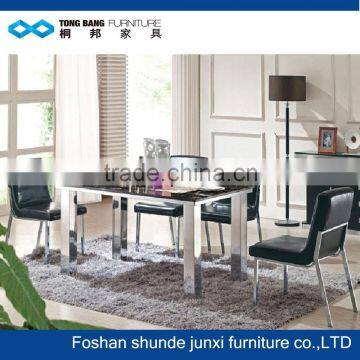 stainless steel table legs with marble table top