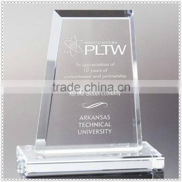 Excellent Trapezoid Clear Glass Award For Recognition Awards