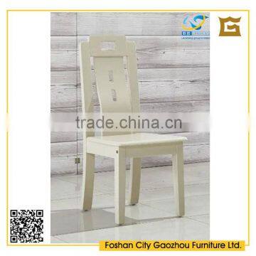 modern simple white wooden dining chair in high gloss for dining room furniture