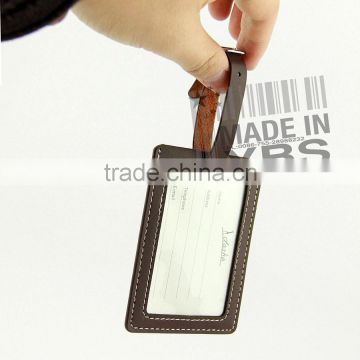 leather baggage tag