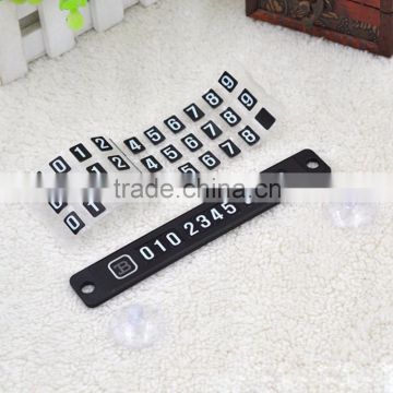 2016 Magnetic Temporary Car Parking Card Phone Number Card Plate Car Sticker Black