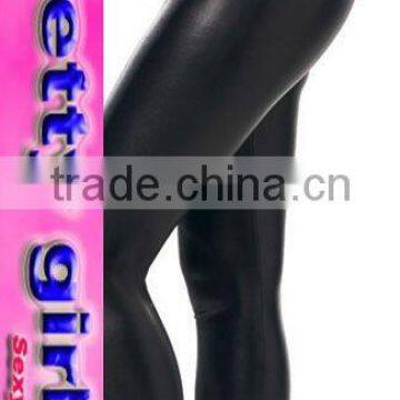 black vinyl leggings