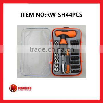 factory supply 44pcs ratchet socket with bit set